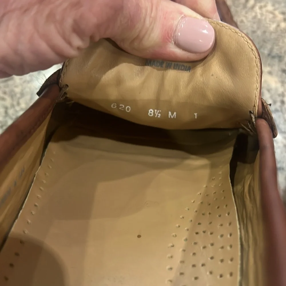 Cole Haan Brown Woven Leather Loafers - Picture 8 of 10